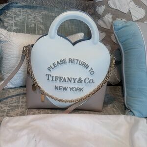 Tiffany & Co. Heart-Shaped cream and tan medium crossbody